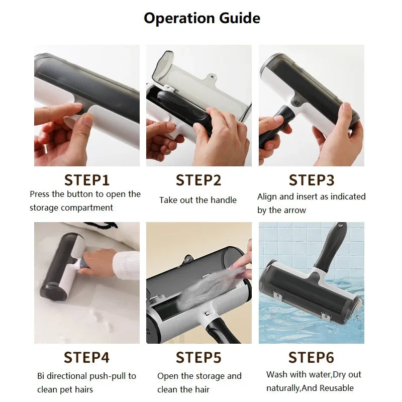Pet Hair Remover Roller Reusable Animal Wool Collector for Dogs and Cats Easy to Clean Pet Hair from Carpet Furniture and Sofa