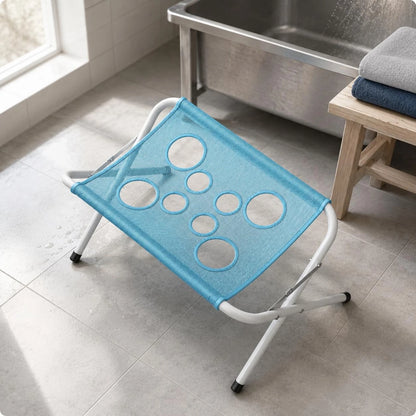 Foldable Bath Stand Quick-Dry Mesh Bath Sling Pet Grooming Stand Iron Tube Frame Wash Station Stable Structure