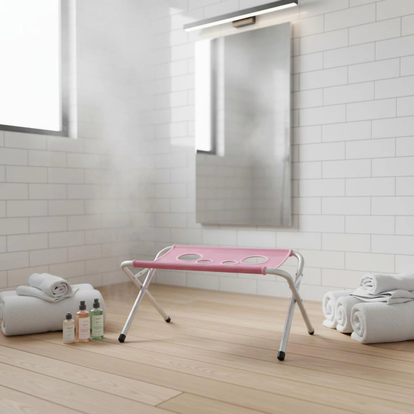 Foldable Bath Stand Quick-Dry Mesh Bath Sling Pet Grooming Stand Iron Tube Frame Wash Station Stable Structure