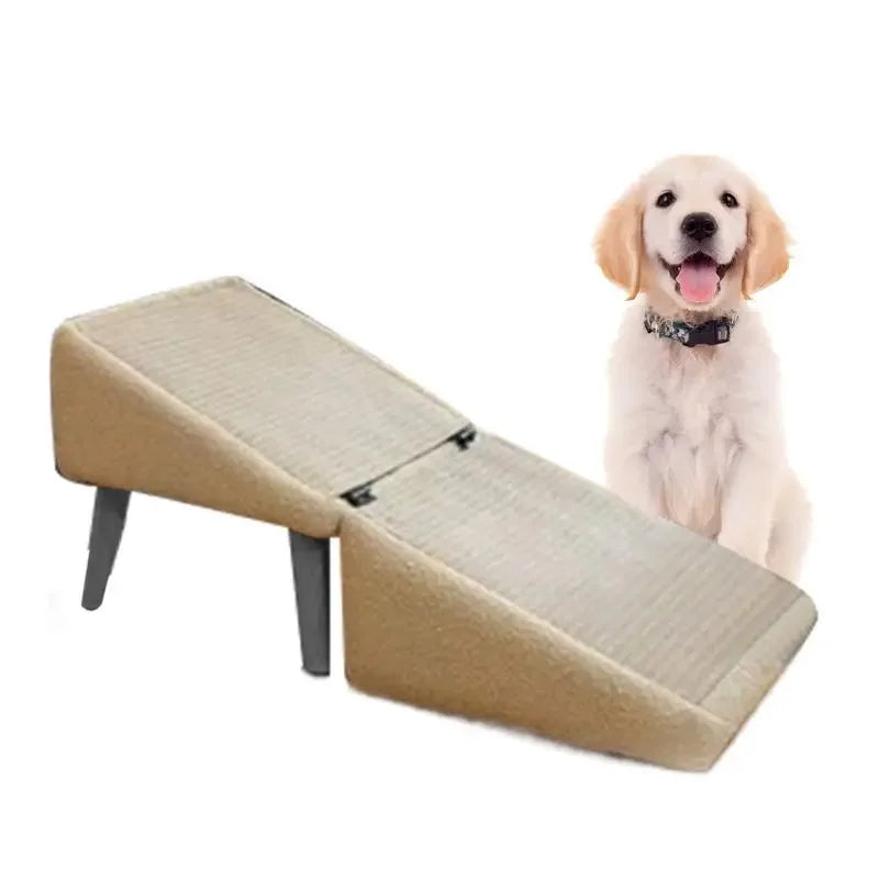 Dog Ramp For Bed Foldable Dog Vehicle Stairs Footrest Stool For Small Breed Animal Multi-functional Non-Slip Vehicle Safety Ramp