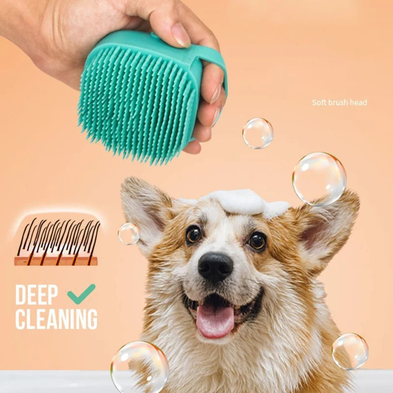 Bathroom Puppy Big Dog Cat Bath Massage Gloves Brush Soft Safety Silicone Pet Accessories for Dogs Cats Tools Mascotas Products