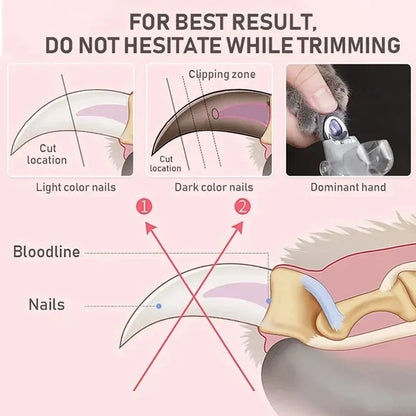 Pet Nail Clipper Scissors With LED Light Professional Cat Dog Nail Clippers Tool Scissors Nail Toeclaw Cutter Pet Supplies